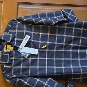 Taylor -Black and Tan Casual Button Down Shirt